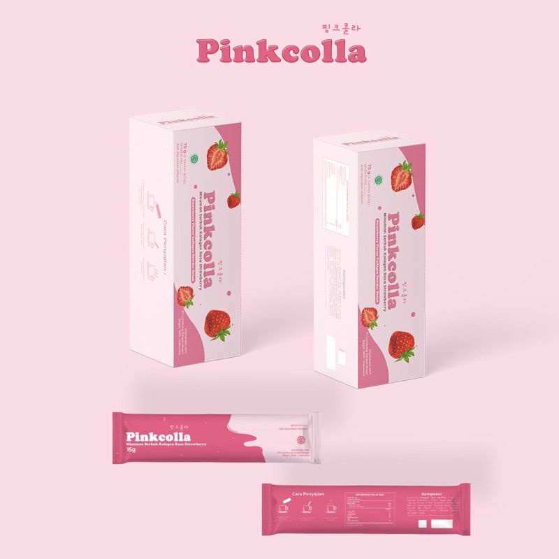 Special Bundling 3 box Pinkcolla/Pinkcolla Collagen Drink/Minuman Collagen rasa stroberry/Minuman Pe
