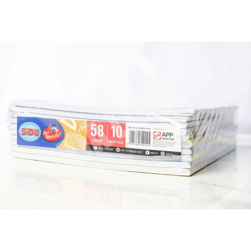 

RK Buku Tulis SIDU 58 lembar ( 1 pack isi 10 pcs buku)