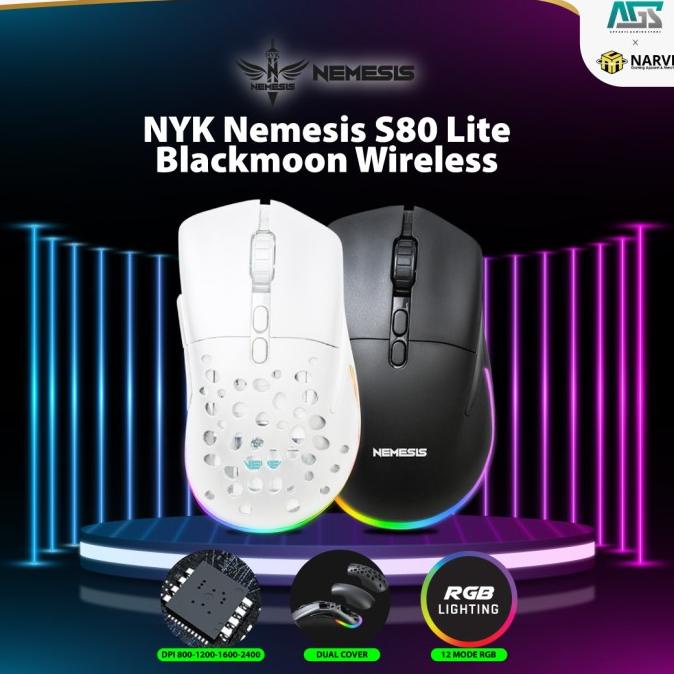 NYK Nemesis S80 Lite Blackmoon Wireless - Gaming Mouse