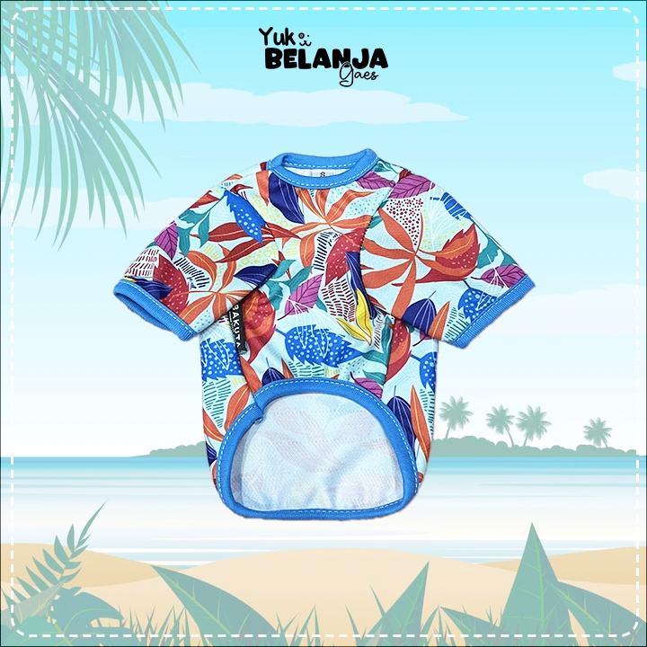 Baju Kucing Bahan Poliester Aloha Beach Sleeve Series Terlucu Baju Kucing anjing kelinci Lucu murah Size S-XXL / Yuk Belanja Gaes!