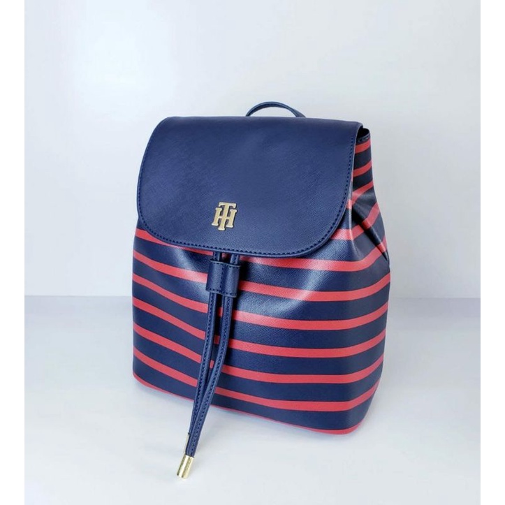 Tommy Hilfiger Backpack stripe navy red multi