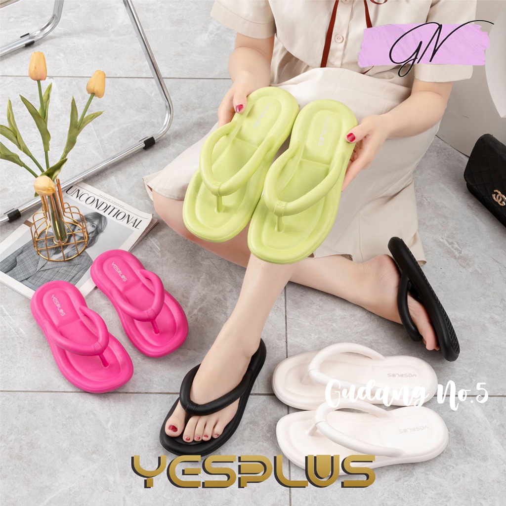 GN-D53-1 Sandal Jepit EVA Rubber Anti Slip Sandal Jelly Wanita Korean Style Import