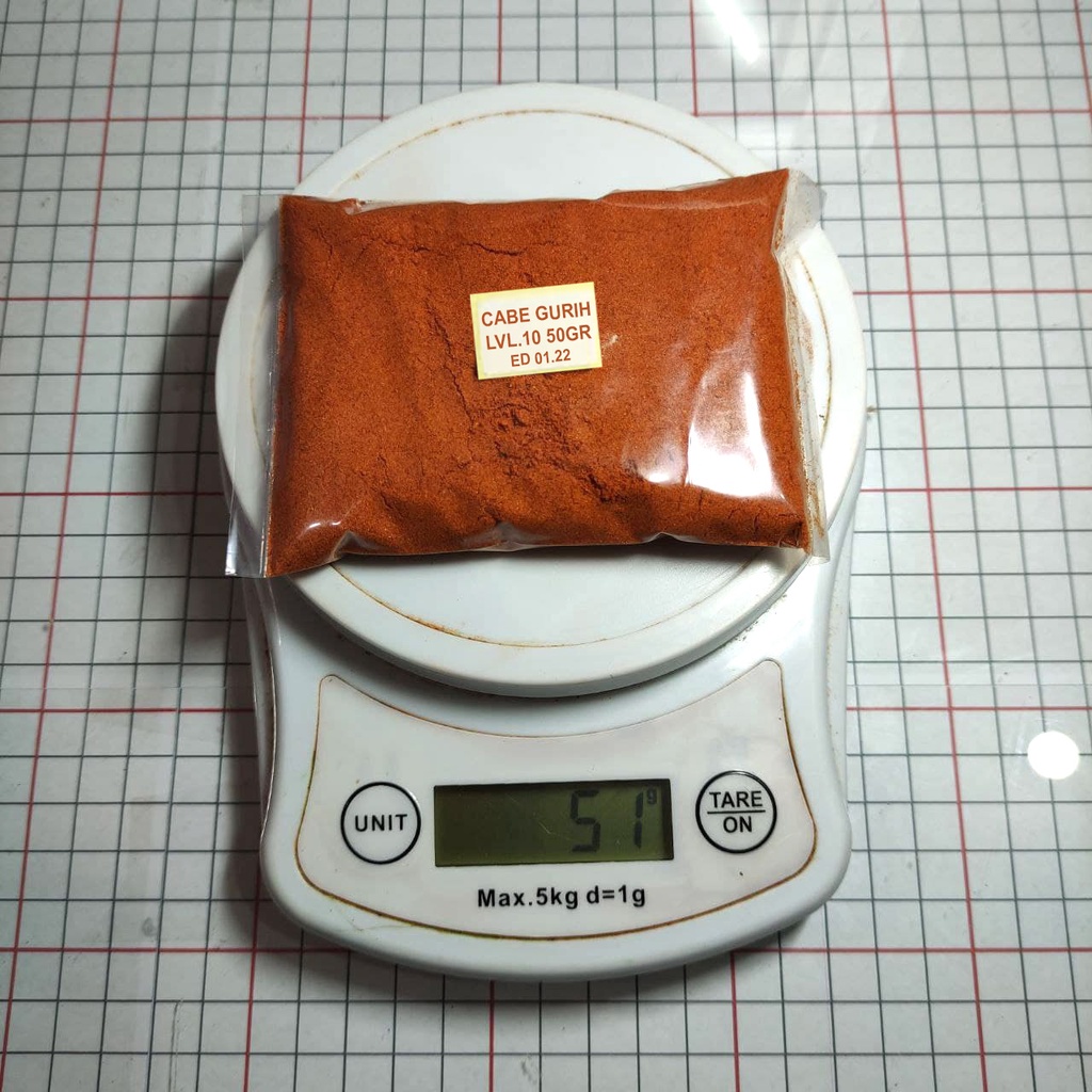 

BUBUK CABE PEDAS GURIH (LEVEL 10) 50 GRAM REPACK