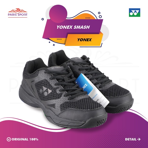 Sepatu Hitam Badminton / Sekolah YONEX SMASH ORIGINAL SUNRISE