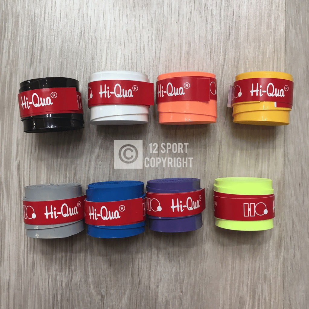 Grip Raket Bulu Tangkis dan Tennis Karet Bulat Hi-Qua New Motif 100% Original Tidak Licin