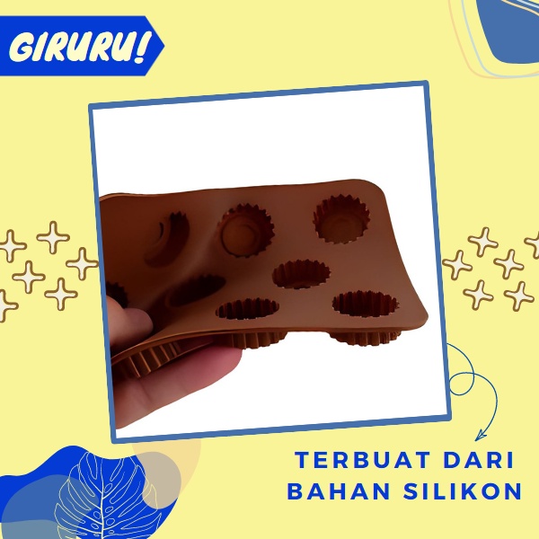 Cetakan Coklat Silikon Motif Gear / Cetakan Coklat Jelly Pudding es Batu / Cetakan Molds Silicone tahan panas Serbaguna