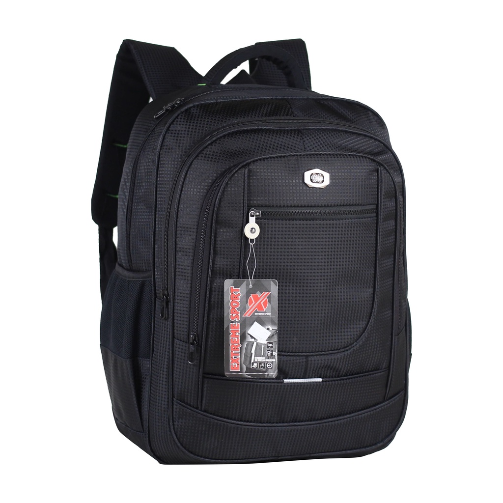 Tas Pria Extreme Polos Hitam Scotlite sekolah SD SMP SMA Backpack Free Raincover Harga Murah Bahan Awet Tebal Terjangkau