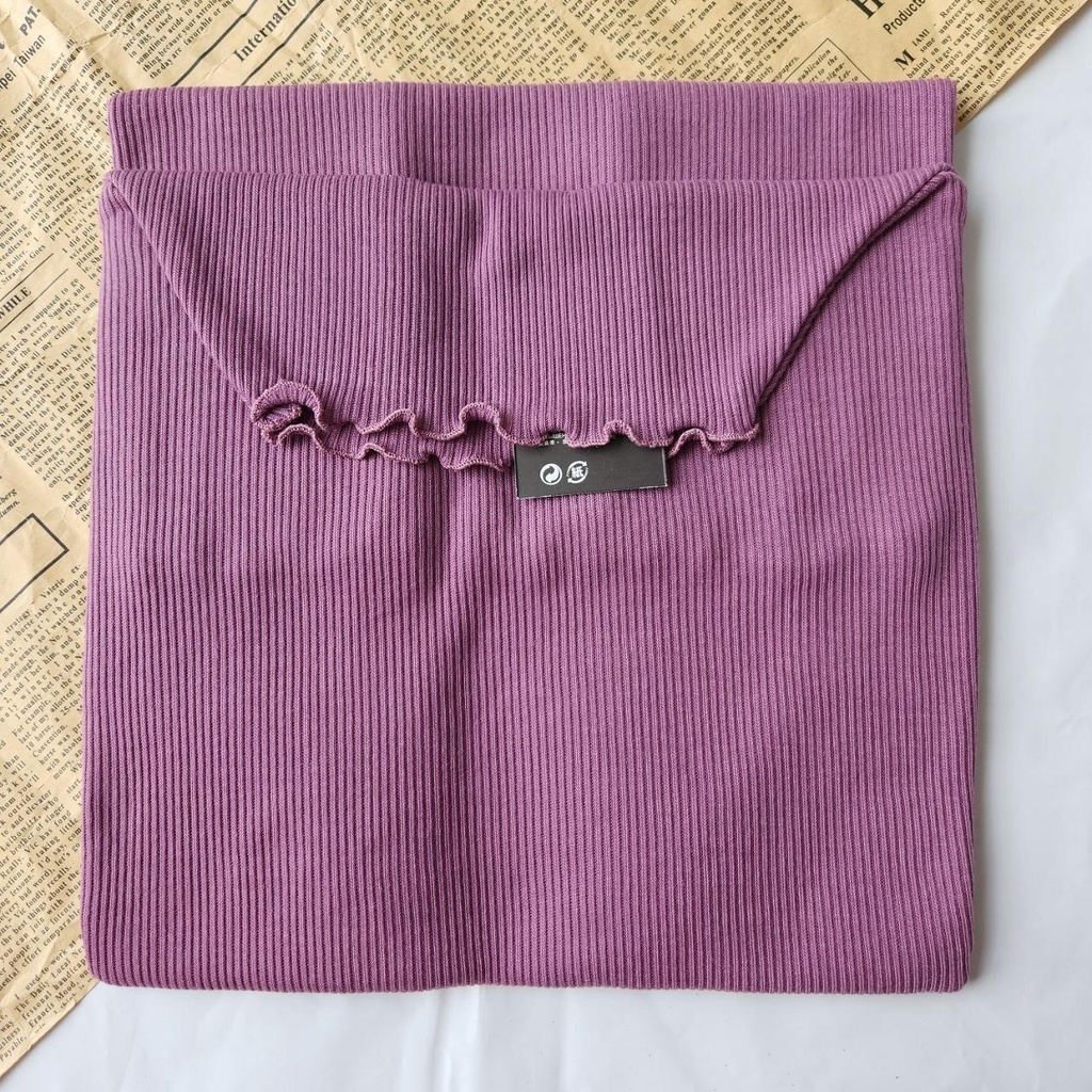 Inner Dewi Bahan RIb Turtleneck Tanpa Lengan