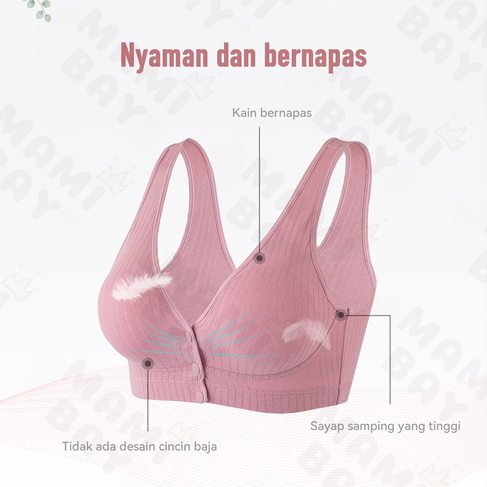 OKEYI BH jumbo Bra menyusui kancing depan katun lembut Wanita Hamil Postpartum Feeding Bra