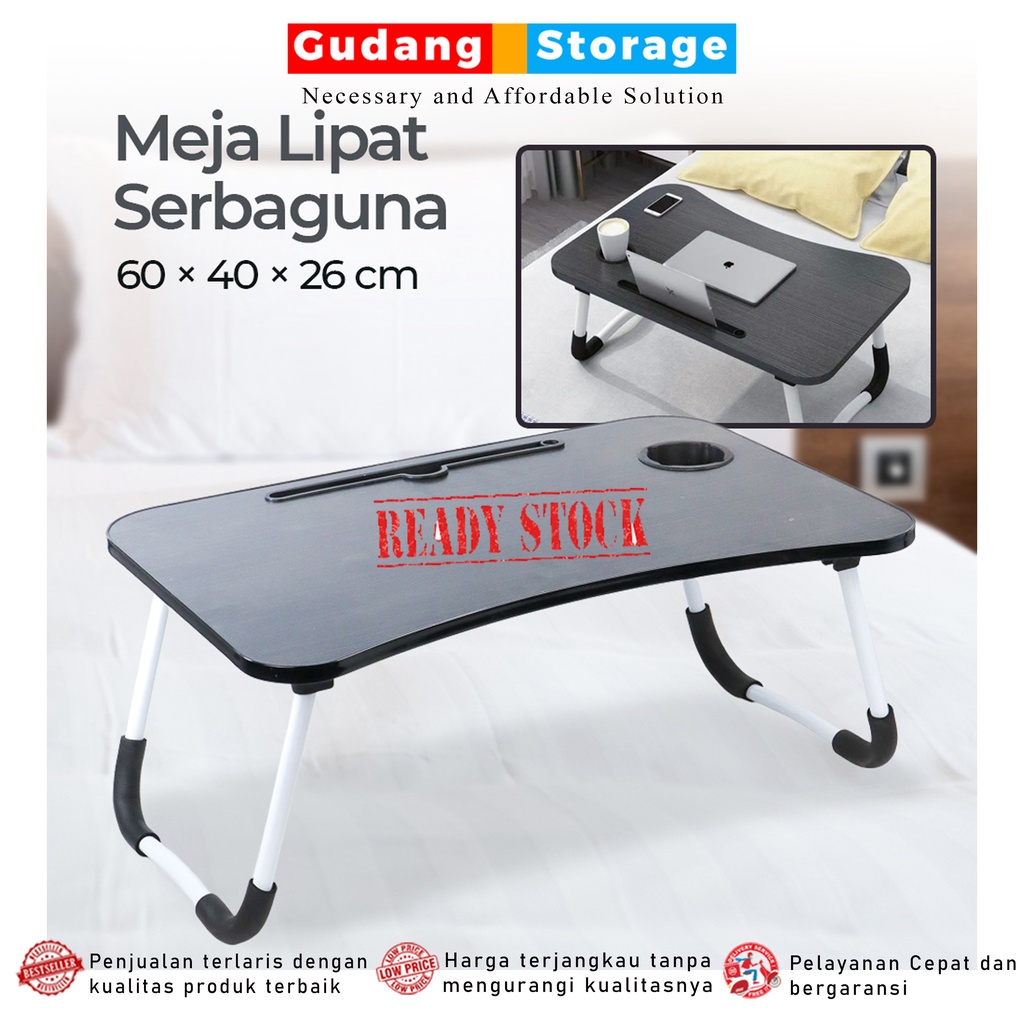 [PROMO] Meja Belajar Lipat Rendah Meja Laptop Lipat Mini Portable Foldable Notebook Desk Table - Bla
