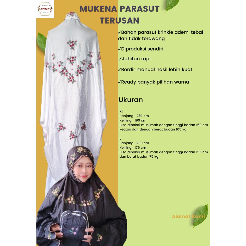 Mukena Parasut Terusan Jumbo Best Seller
