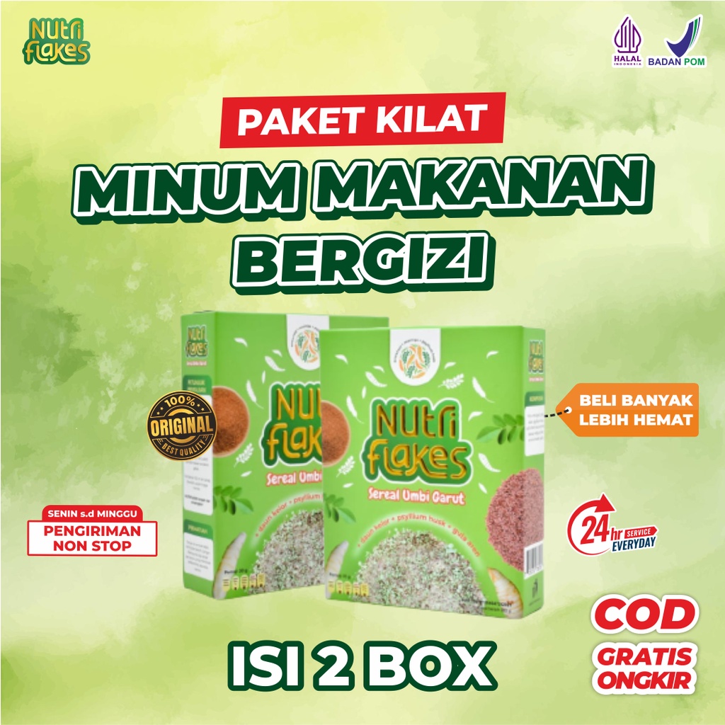 

Nutriflakes Sereal Sarapan Sehat Umbi Garut Membantu Atasi Maag Asam Lambung Menjaga Kesehatan
