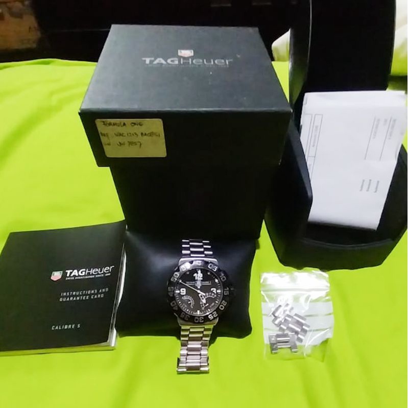 jam tangan pria TAG HEUER FORMULA 1 CALIBRE S full set mulus