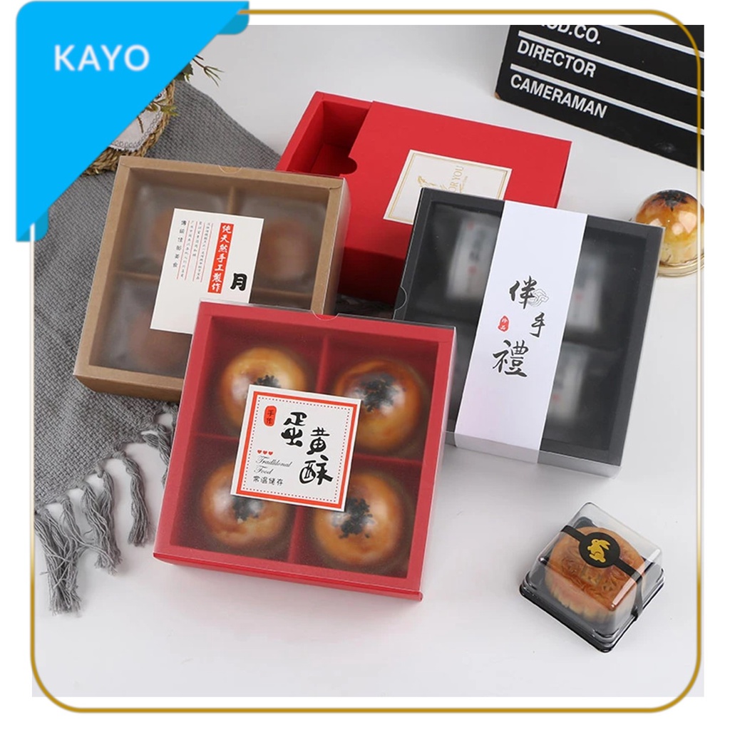 

box kue karton sekat 4, kotak cookies box souvenir gift box kado