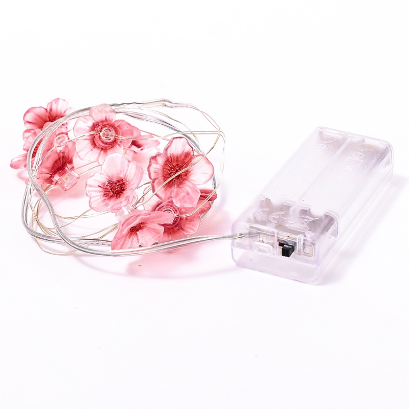 1/2m LED Pink Cherry Lamp String/Lampu String Peri Bunga Blossom Tenaga Baterai Untuk Dekorasi Ruang Tamu