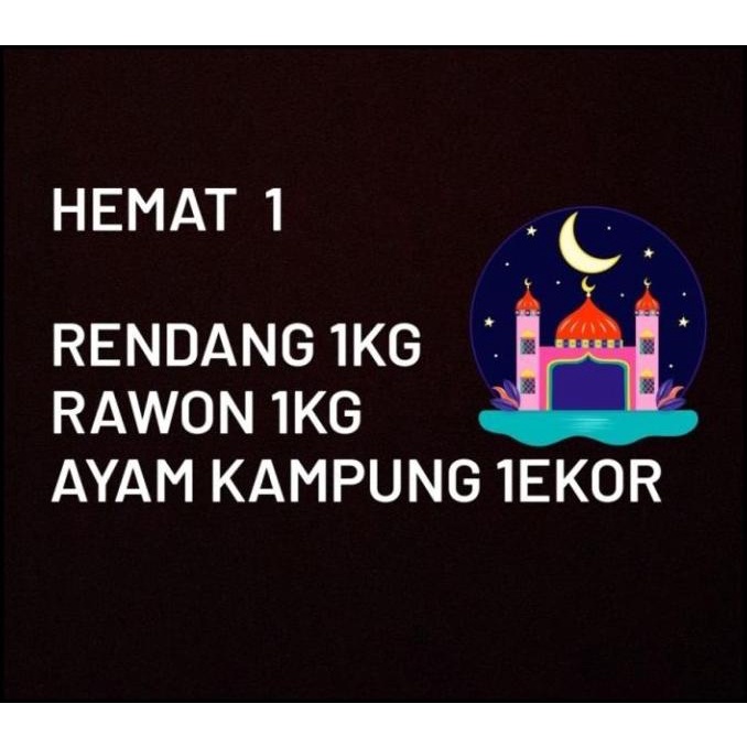 

PROMO LEBARAN HEMAT 1 - RAWON, RENDANG, AYAM KAMPUNG (2.6KG) GOOD F5464RY