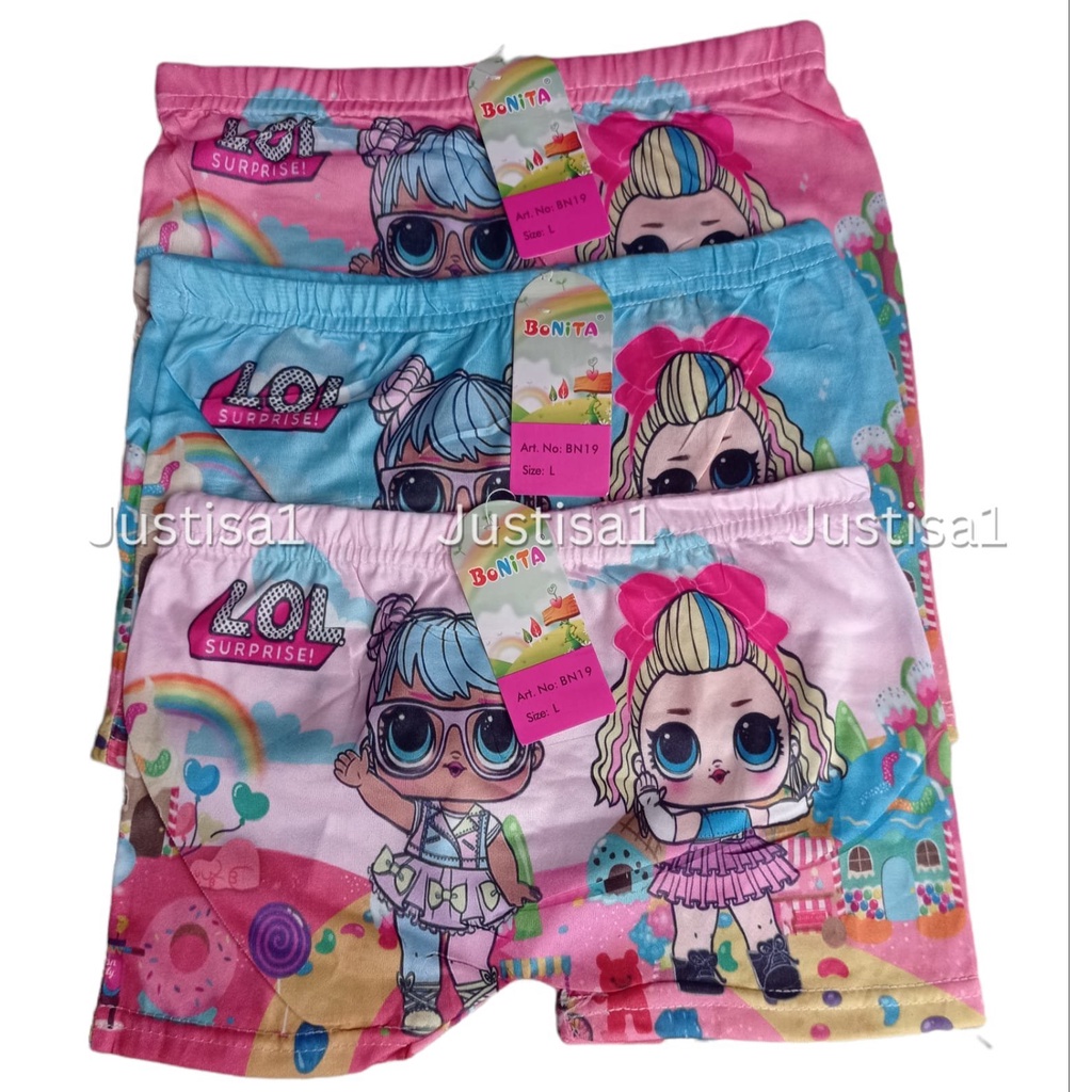 6 PCS CELANA BOXER ANAK CEWEK -  BOXER ANAK PEREMPUAN TERMURAH