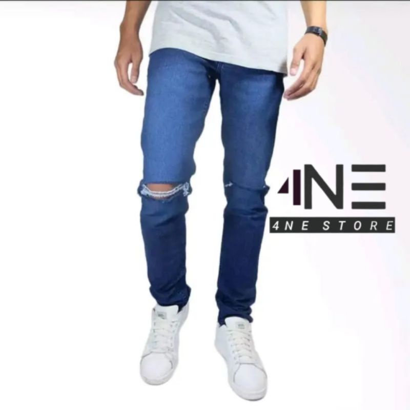 Celana Sobek lutut Pria Celana Sobek Cowok Celana Sobek lutut pria terbaru Celana Pensil Sobek lutut