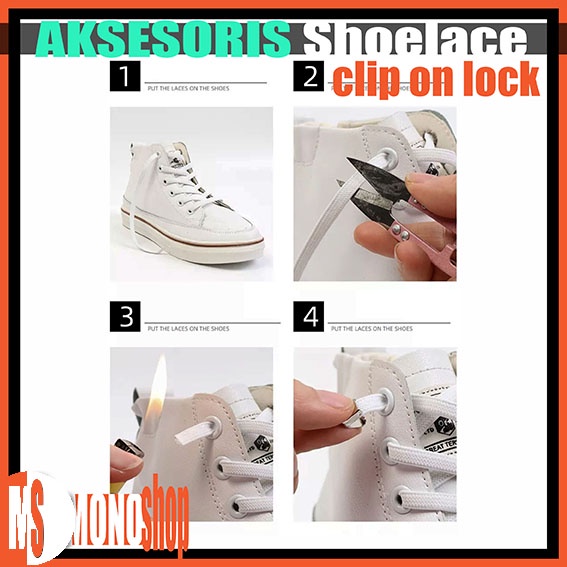 aksesoris tali sepatu lock clip on