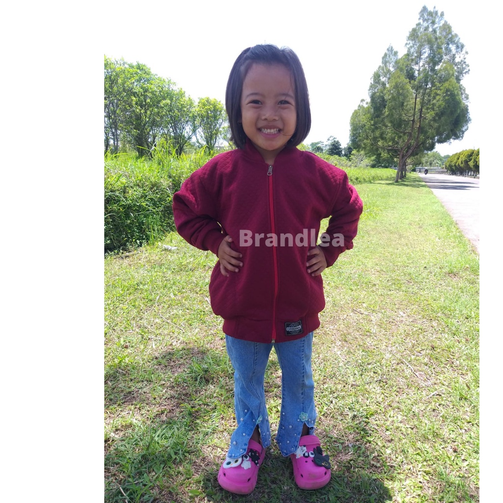 Comfy Jacket Anak Usia 4-10 Tahun / Jaket Bomber Anak Polos Premium Knitt