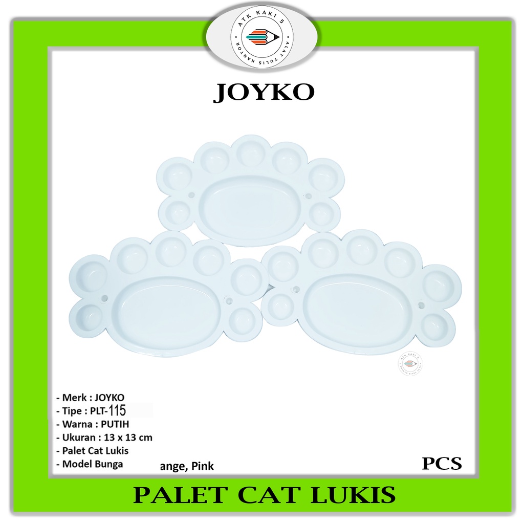 

JOYKO - Palet Lukis Cat PLT-114 Bentuk Kaki Kucing - Pcs