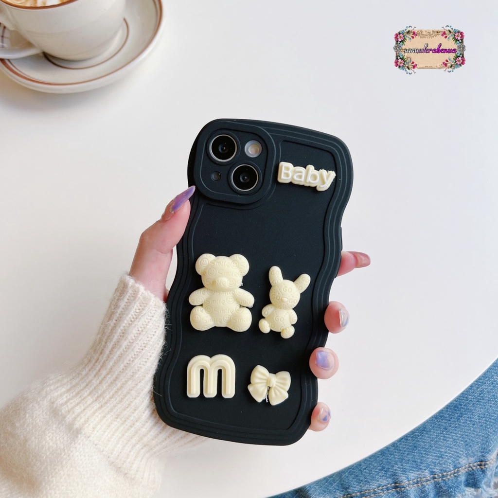 Y026 SOFTCASE 3D KARAKTER RABBIT MODEL GELOMBANG WAVE FOR IPHONE7 8 7+ 8+ X XS MAX 11 12 13 14 PRO MAX SB4648