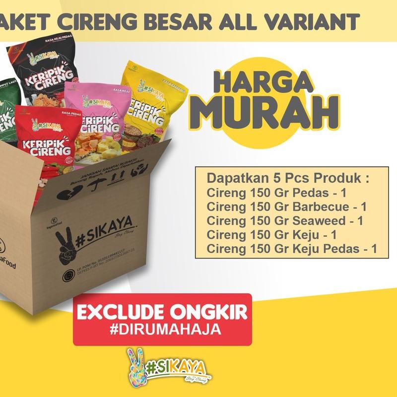 

➼ Paket Keripik Cireng Besar All Variant (135 Gram)-Sikaya ○