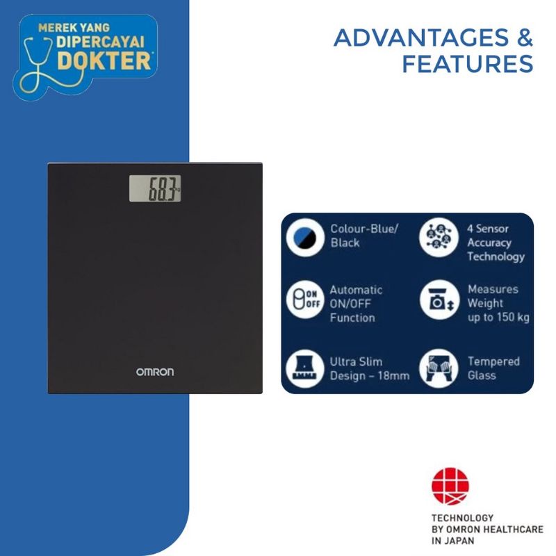 TIMBANGAN BERAT BADAN DIGITAL OMRON HN-289 / TIMBANGAN OMRON / OMRON WHEIGHT SCALE