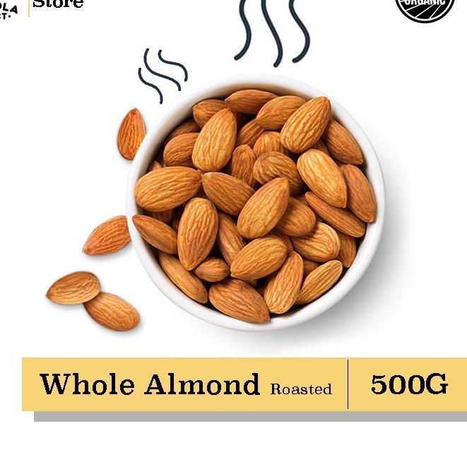 

✲ Granola Addict - Roasted Whole Almond / Kacang Almond Panggang 500G ♧