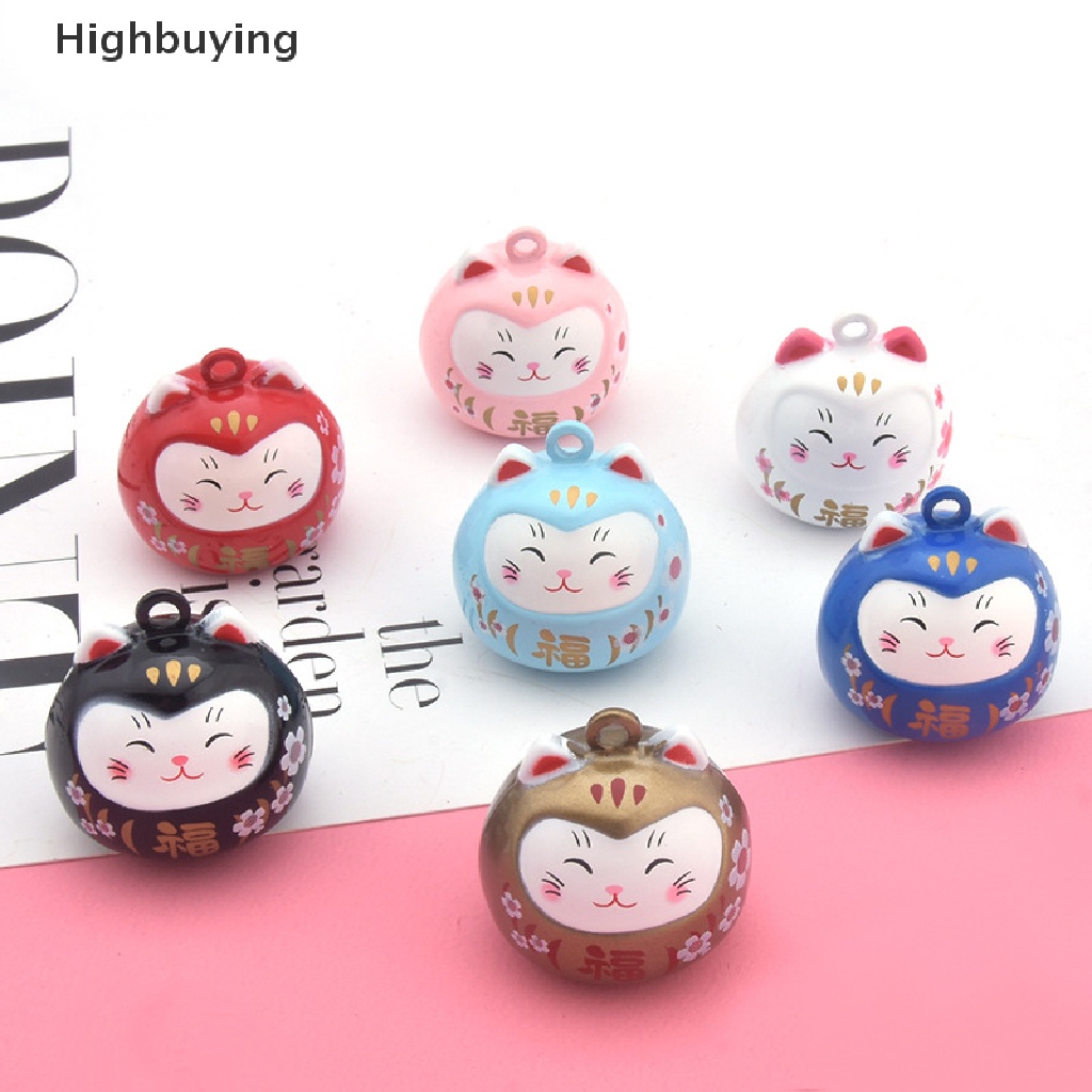 Hbid Lucu Kartun Jepang Lucky Cat Keychain Lucky Cat Trinket Kunci Mobil Liontin Glory