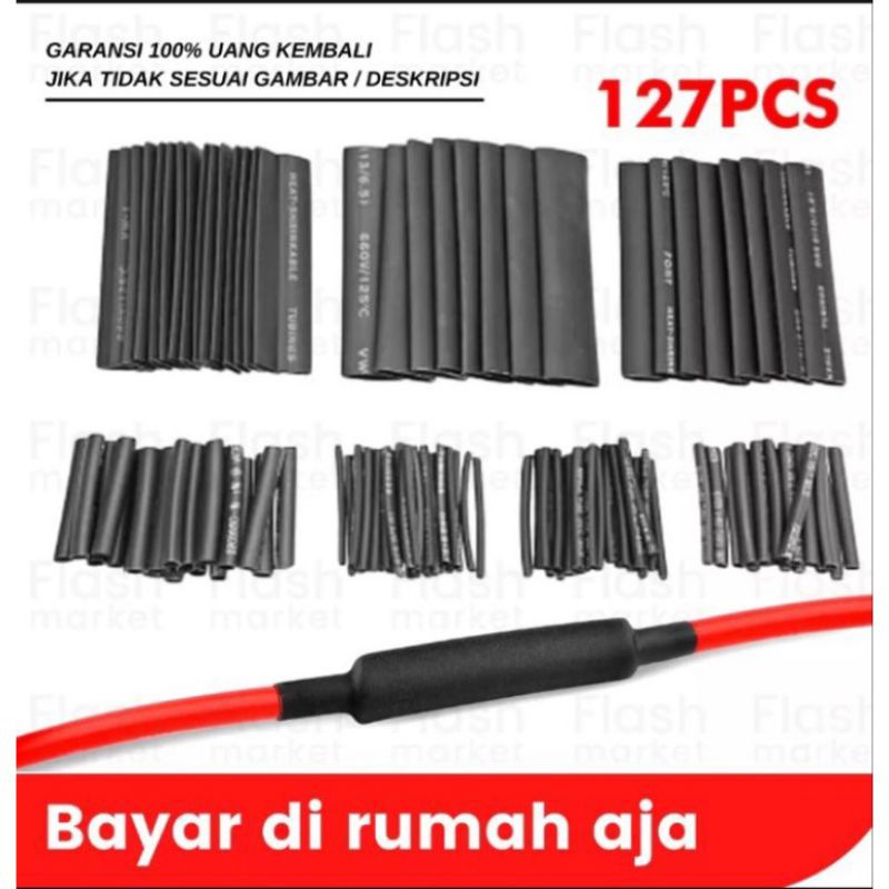 Gercapshop HEAT SHRINK TUBE ISOLASI SELONGSONG BAKAR PELINDUNG KABEL | ISOLASI KABEL BAKAR