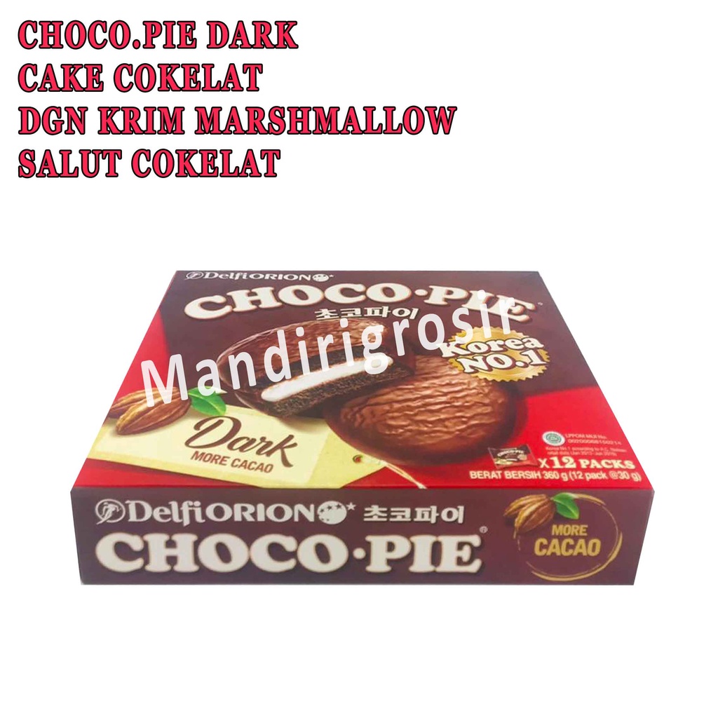 Cake Cokelat* Choco Pie Dark* Krim Marshallow* 360g