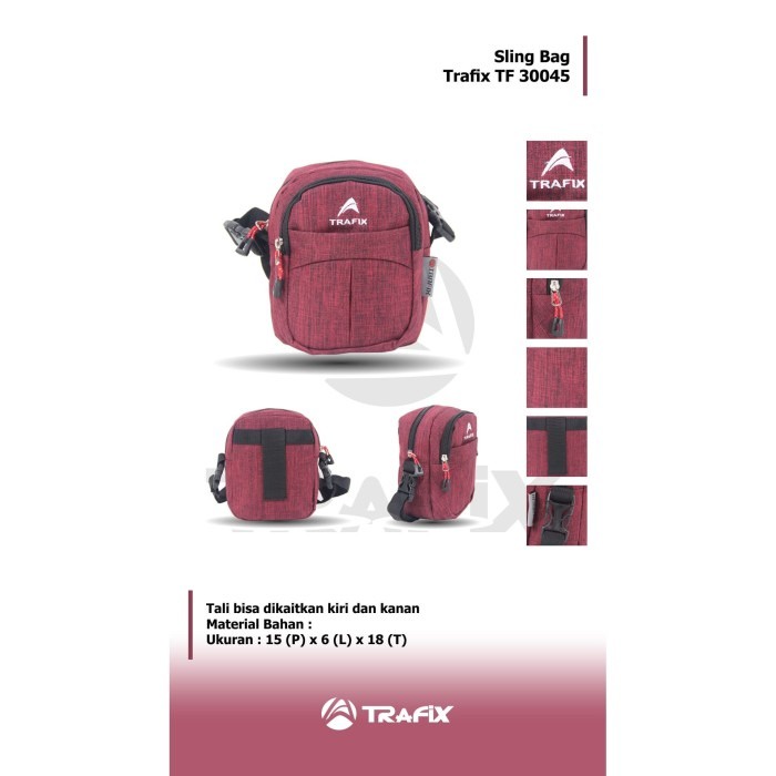 [KLIKTAS] Tas Selempang Pria Gaul 2 in 1 TRAFIX- TF 30045 - Sling Bag Modern