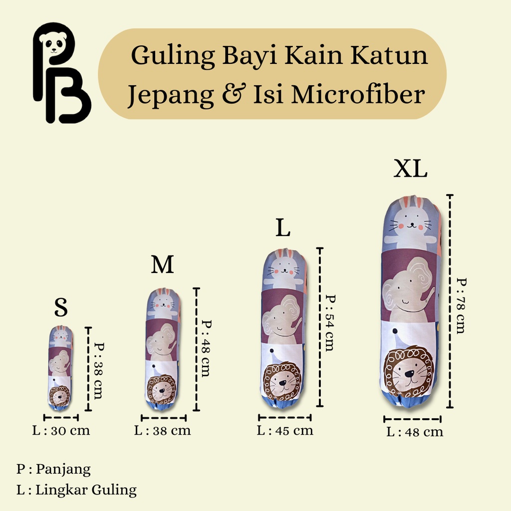 Precious Baby | Guling Bayi Classic Premium | Kain Katun Jepang | Microfiber Impor | Bisa Pilih Motif | Baby Pillows | Guling Baby | Baby Bolster | Guling Anak | Guling Kids | Guling Precious Baby