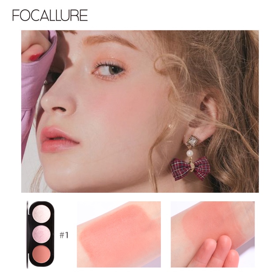 FOCALLURE BLUSH &amp; HIGHLIGHTER PALETTE FA26