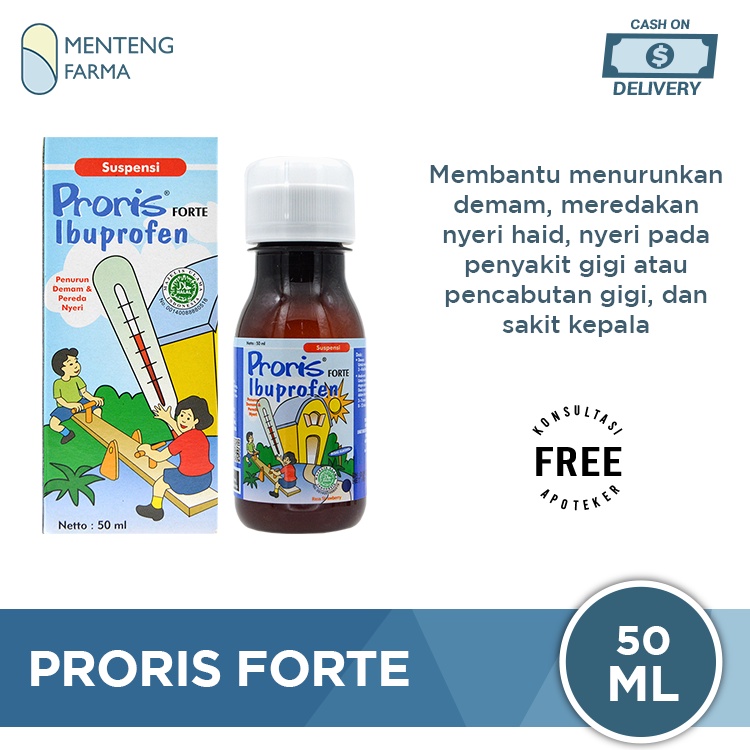 Proris Forte Suspensi 50 mL - Penurun Demam dan Pereda Nyeri