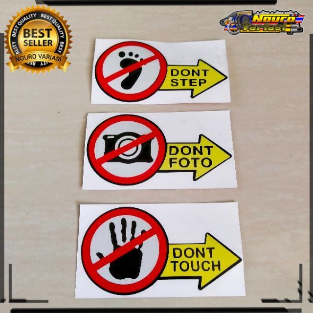 COD stiker cutting KAKI TANGAN KAMERA Dont foto dont injak dont touch sentuh dilarang step kamera ma