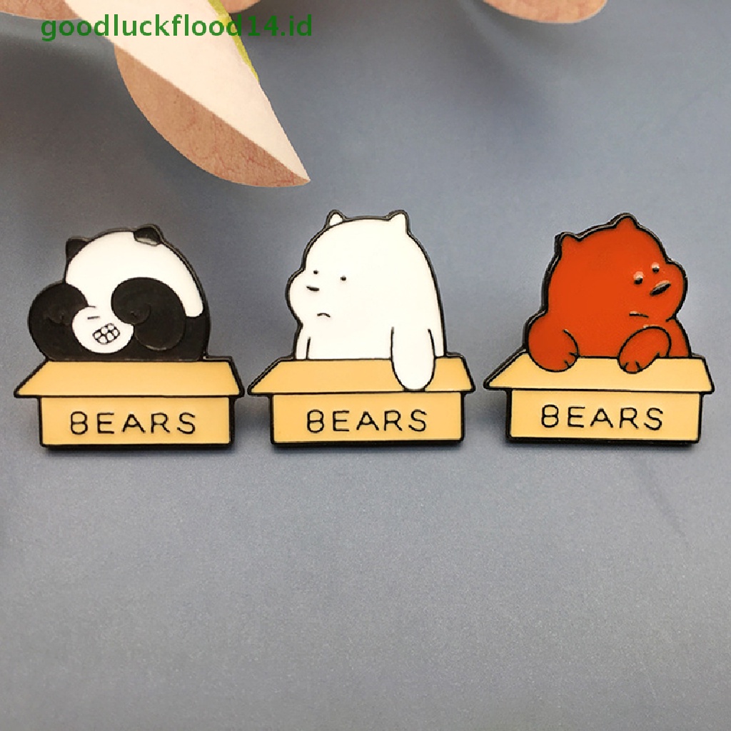 [GOOGFOUR] Panda Kecil Enamel Bros Lencana Pin Tas Kerah Dekorasi Perhiasan Aksesoris [TOP]