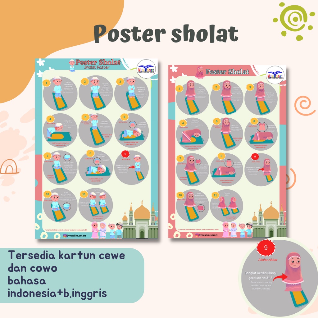 

Poster sholat 2 bahasa/ poster sholat/ sholat