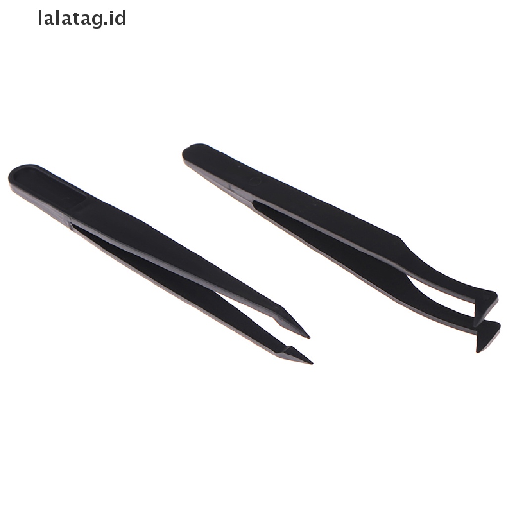 [lalatag] Curved Straight Tip Forceps Diamond Paing Pinset Penjepit Pengambil Plastik [ID]