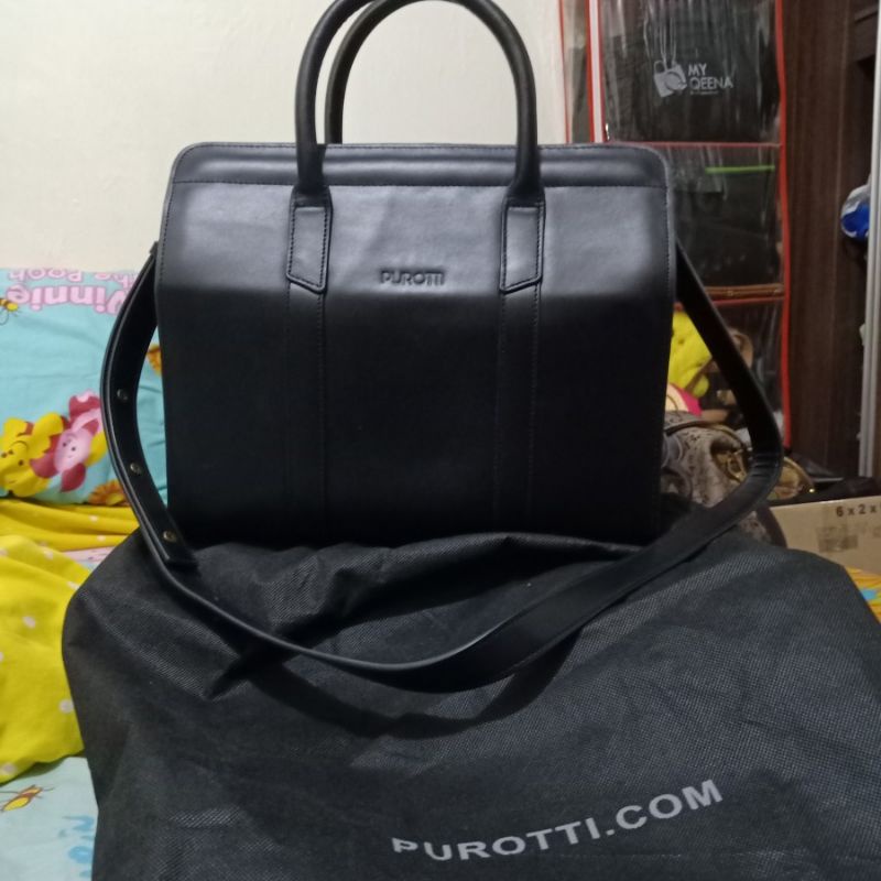 Tas Kulit Asli preloved Brand Purotti authentic original
