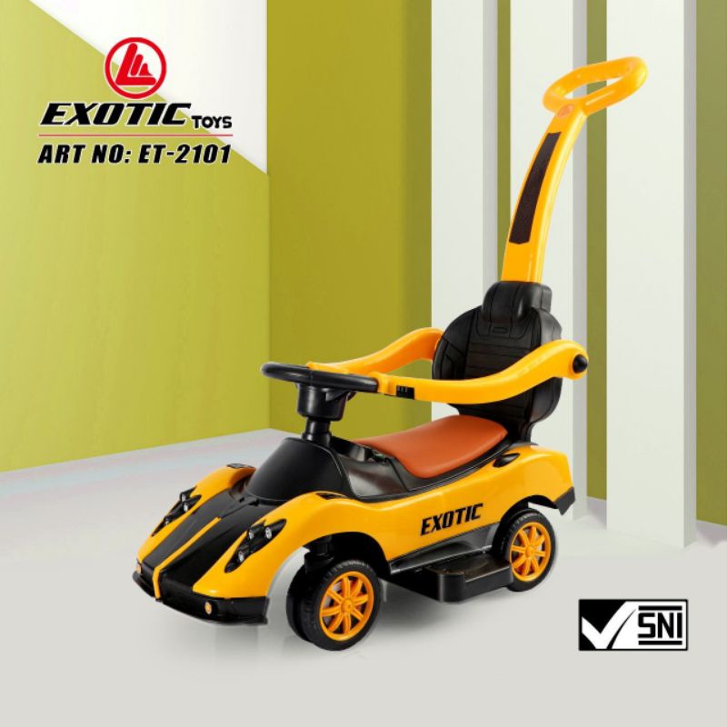 Ride On Mobil Dorong Tolocar Anak ET 2101 Exotic Musik Lampu Mobilan Anak