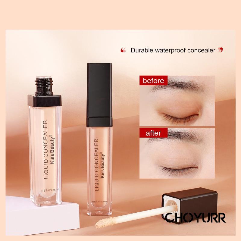 【COD】Krim Concealer Cair 2 Warna Tahan Lama Full Cover Long Lasting Moisturizing Liquid Foundation Face Concealer Light Mist Smooth-CH