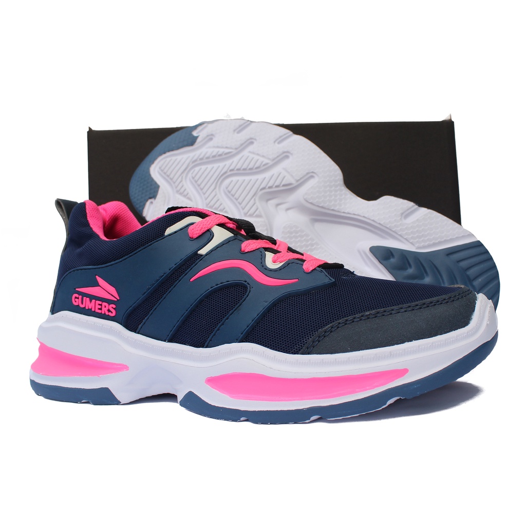 SNEAKERS GUMERS NAVY PINK, RINGAN DAN LENTUR,SEPATU WANITA, SEPATU COUPLE, SEPATU KERJA, SEPATU OLAHRAGA, SEPATU SANTAI, SEPATU RUNNING, SEPATU JOGGING, SEPATU GYM