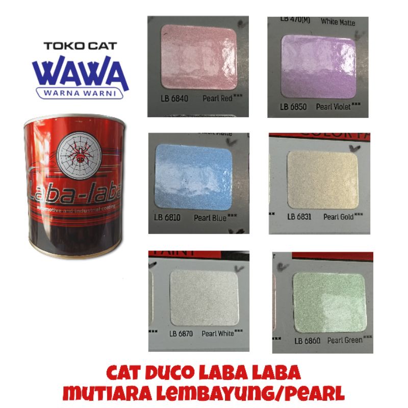 Jual Cat Duco Laba Laba Mutiara Pearl Gold Green Violet Red Lembayung