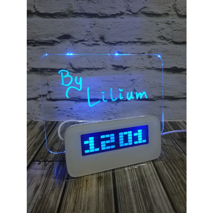 

Terlaris ✨ -Jam digital - clock led digital memo board + spidol- 2.1.23
