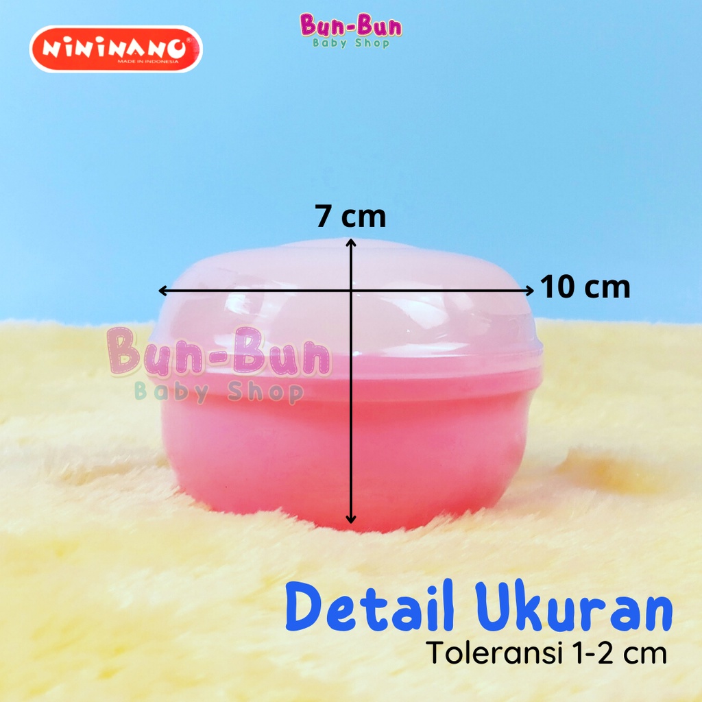 NININANO Tempat Bedak Bayi Tabur Bakpao Free Puff Powder Case ANTI PECAH Perlengkapan Bayi Baju Lahir Peralatan Baby New Born Murah Lucu Bunbunbabyshop