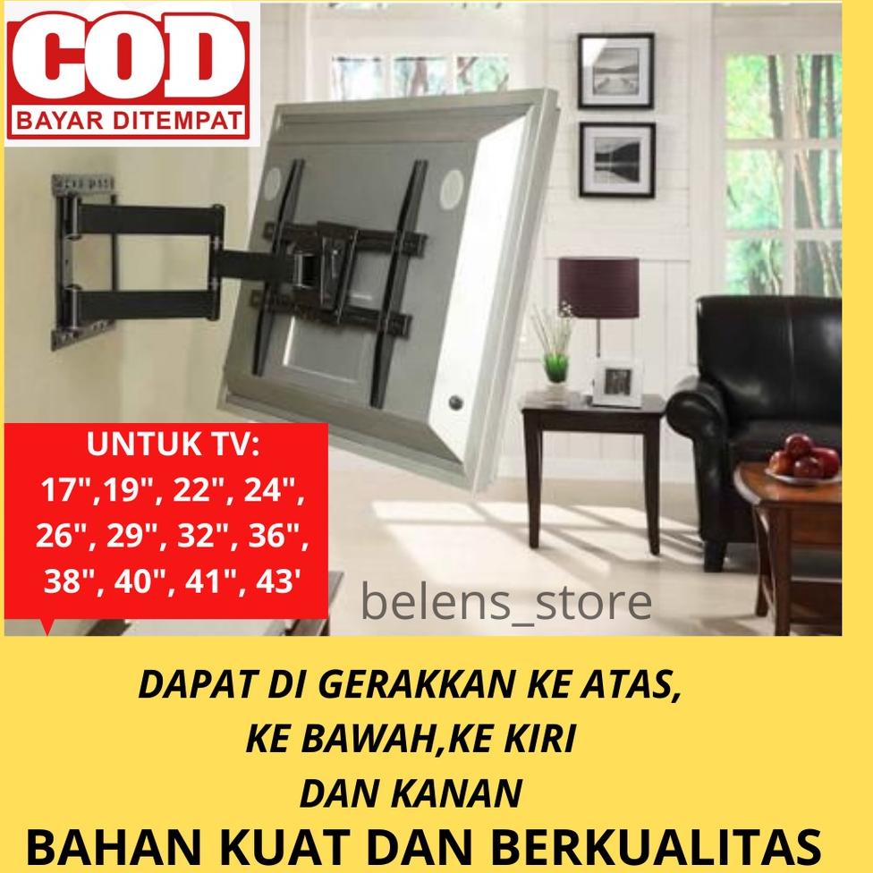 Terbaru Bracket Tempat Gantung Tv Tivi Di Dinding Tembok Lcd Led SmartTv Android Tv Layar 17" 20"  2