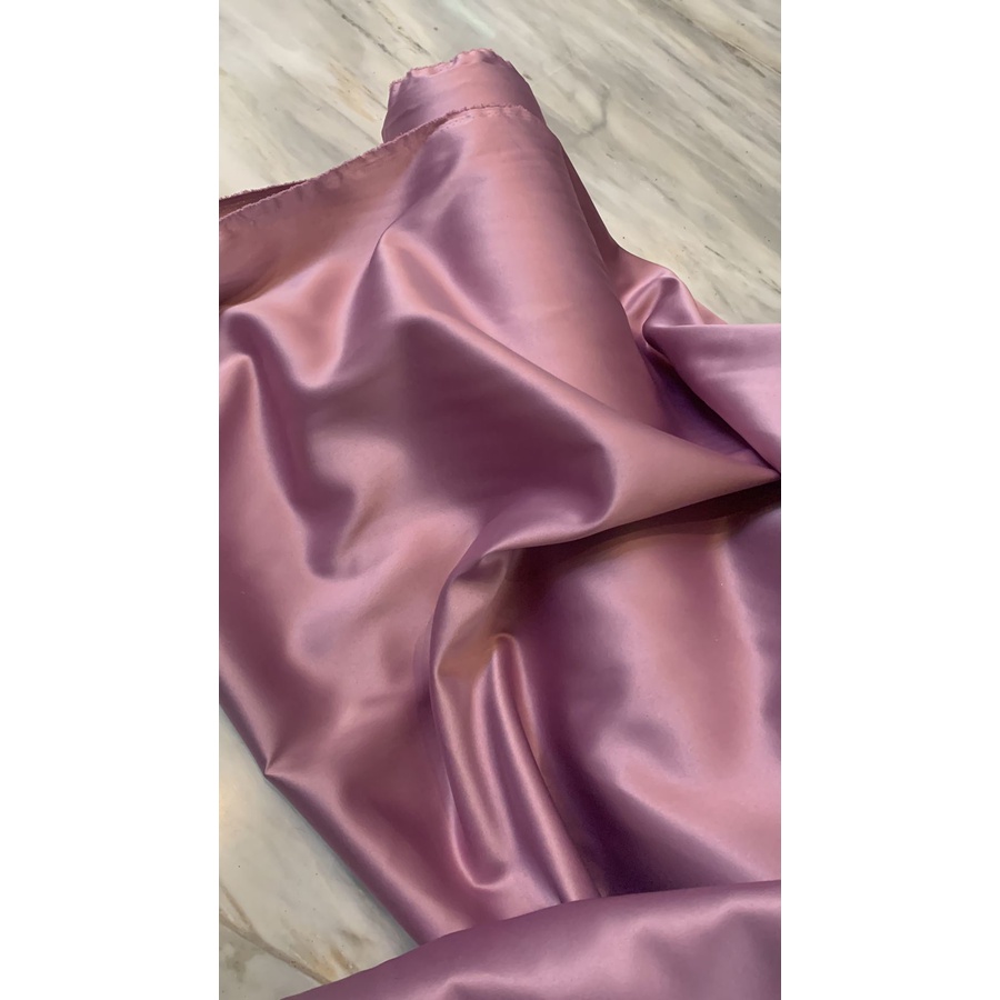 Kain Satin Velvet Premium Warna Warm Ungu Lilac Premium Meteran