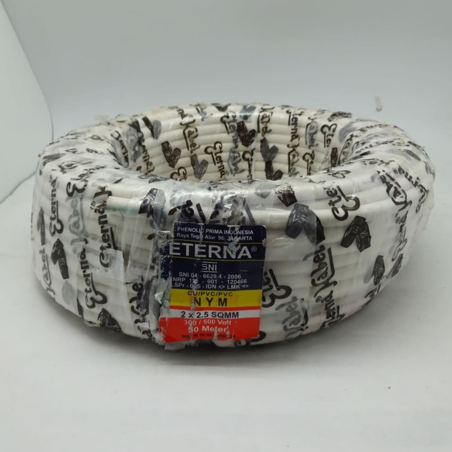 Kabel Listrik Eterna Tunggal NYM 4X4MM Roll 50M
